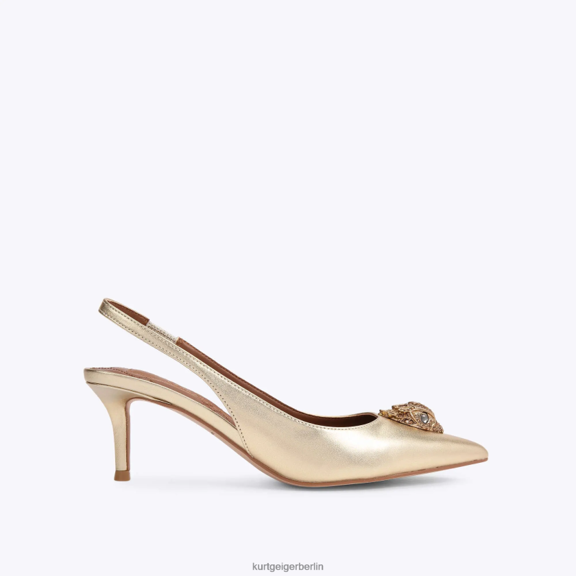Kurt Geiger Frauen London Belgravia Slingback 882RTJ332 | Schuhwerk Gold