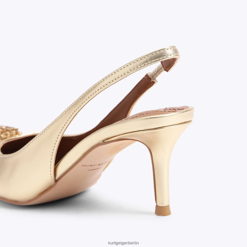 Kurt Geiger Frauen London Belgravia Slingback 882RTJ332 | Schuhwerk Gold