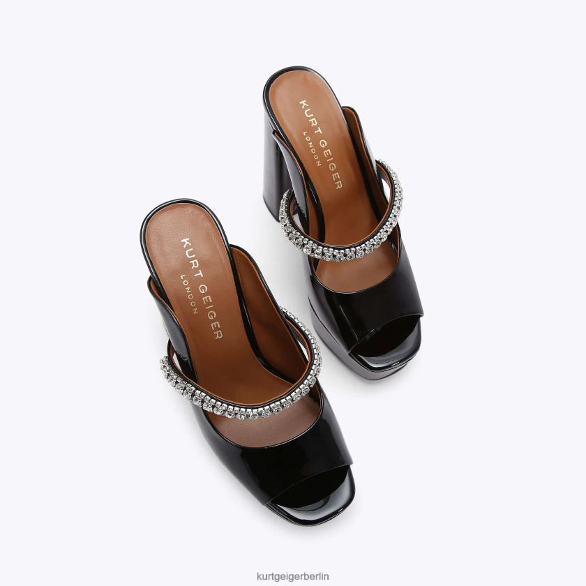 Kurt Geiger Frauen London Duke Plateau-Peeptoe 882RTJ340 | Schuhwerk Schwarz
