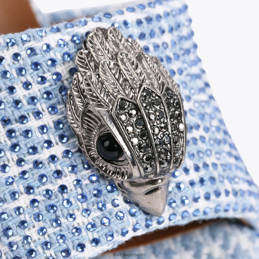 Kurt Geiger Frauen London Kensington Sandale 882RTJ670 | Schuhwerk Mittelblau