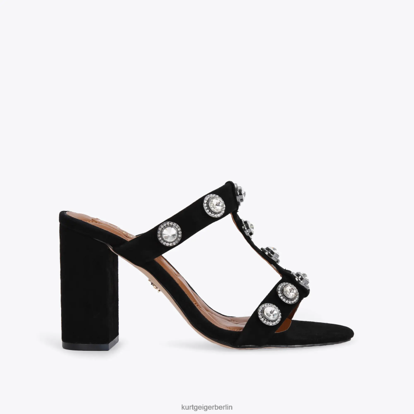 Kurt Geiger Frauen London Octavia Block Mule 882RTJ675 | Schuhwerk schwarze Kombination