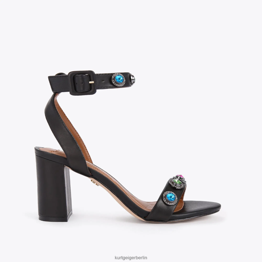 Kurt Geiger Frauen London Octavia Blocksandale 882RTJ381 | Schuhwerk schwarze Kombination