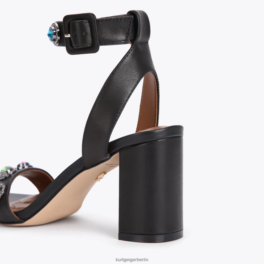 Kurt Geiger Frauen London Octavia Blocksandale 882RTJ381 | Schuhwerk schwarze Kombination