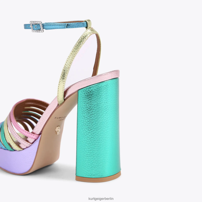 Kurt Geiger Frauen London Pierra Plateausandale 882RTJ176 | Schuhwerk Metallkombination