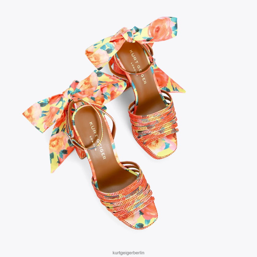 Kurt Geiger Frauen London Pierra Plateausohle zum Binden 882RTJ288 | Schuhwerk orange