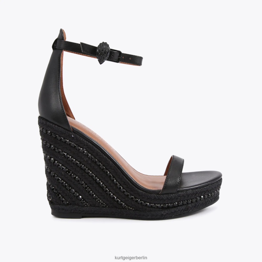 Kurt Geiger Frauen London Shoreditch Keil 882RTJ437 | Schuhwerk Schwarz