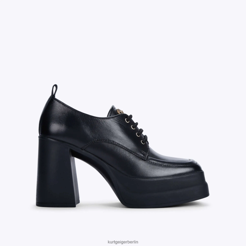 Kurt Geiger Frauen London Stomp Schnürschuhe mit Absatz 882RTJ404 | Schuhwerk Schwarz