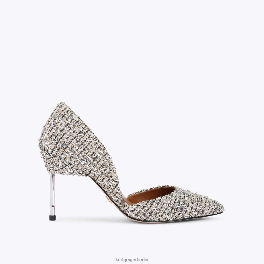 Kurt Geiger Frauen Londoner Anleihe 90 882RTJ421 | Schuhwerk Silberkombination