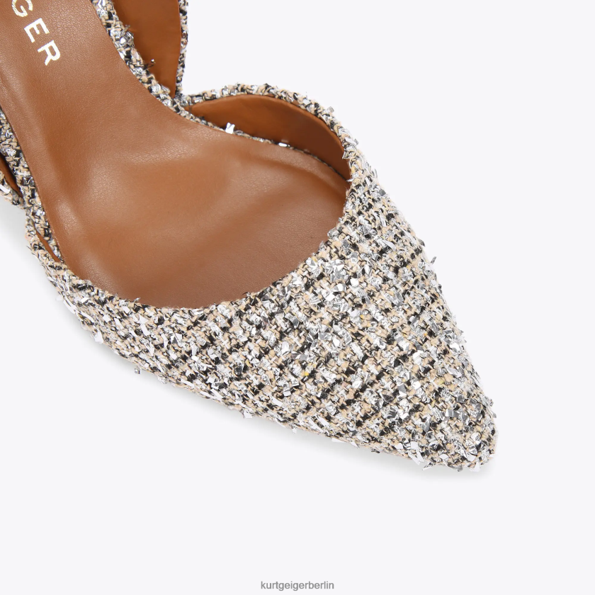 Kurt Geiger Frauen Londoner Anleihe 90 882RTJ421 | Schuhwerk Silberkombination