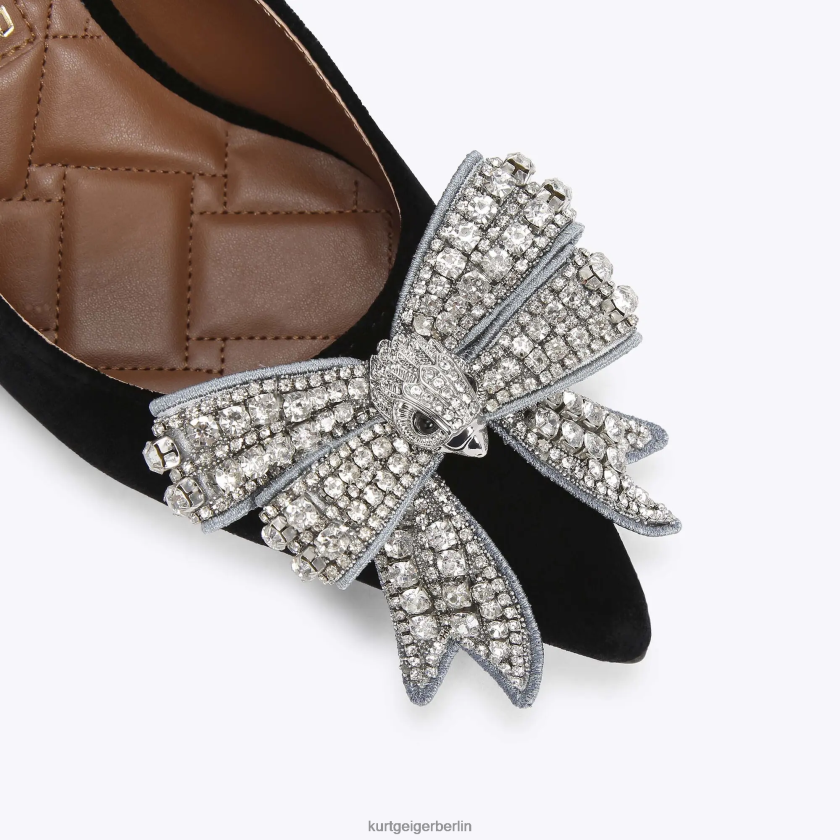 Kurt Geiger Frauen Londoner Belgravia-Bogen 882RTJ344 | Schuhwerk Schwarz