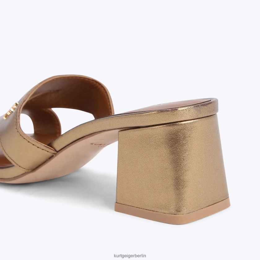 Kurt Geiger Frauen Londoner Odina-Block 882RTJ446 | Schuhwerk Gold