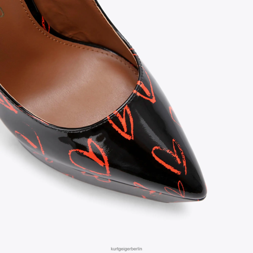 Kurt Geiger Frauen Londoner Shoreditch-Plattformgericht 882RTJ408 | Schuhwerk Schwarz Rot