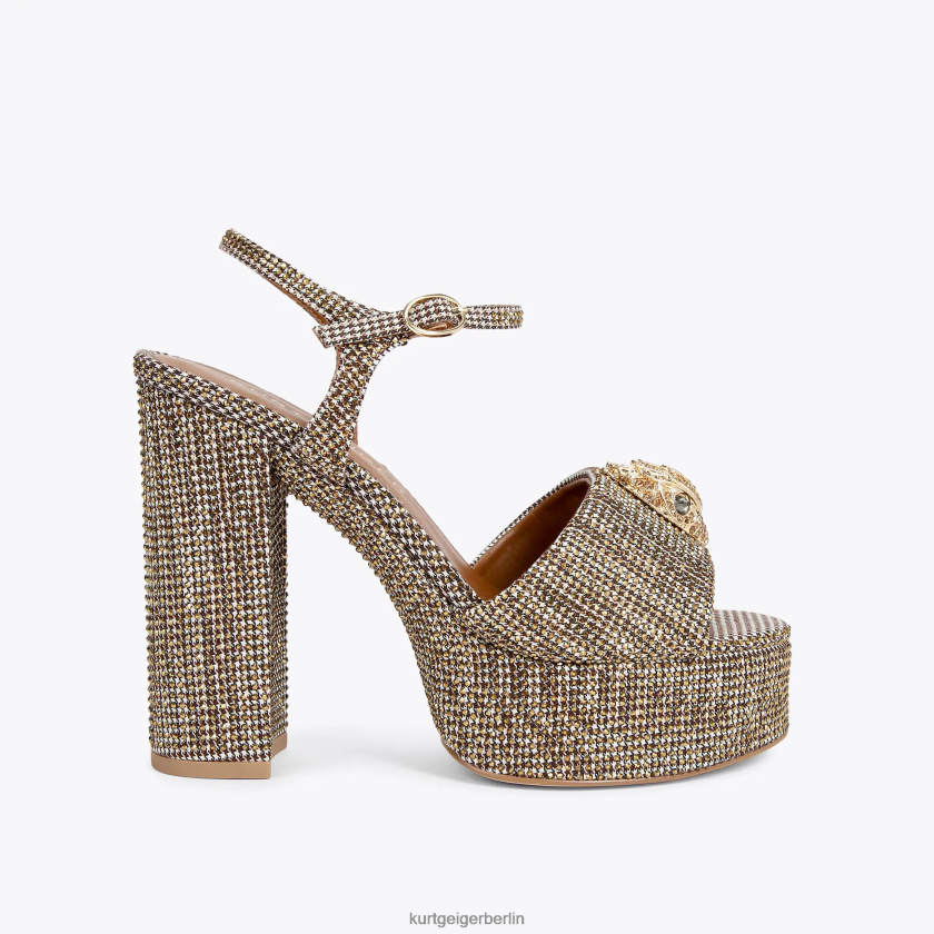 Kurt Geiger Frauen Plateau-Sandale von London Kensington 882RTJ334 | Schuhwerk Beige