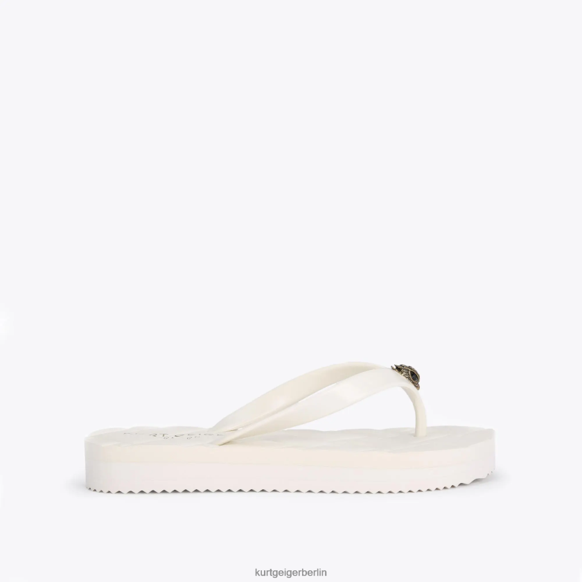 Kurt Geiger Frauen London Kensington Q Flip-Flop 882RTJ450 | Schuhwerk Knochen