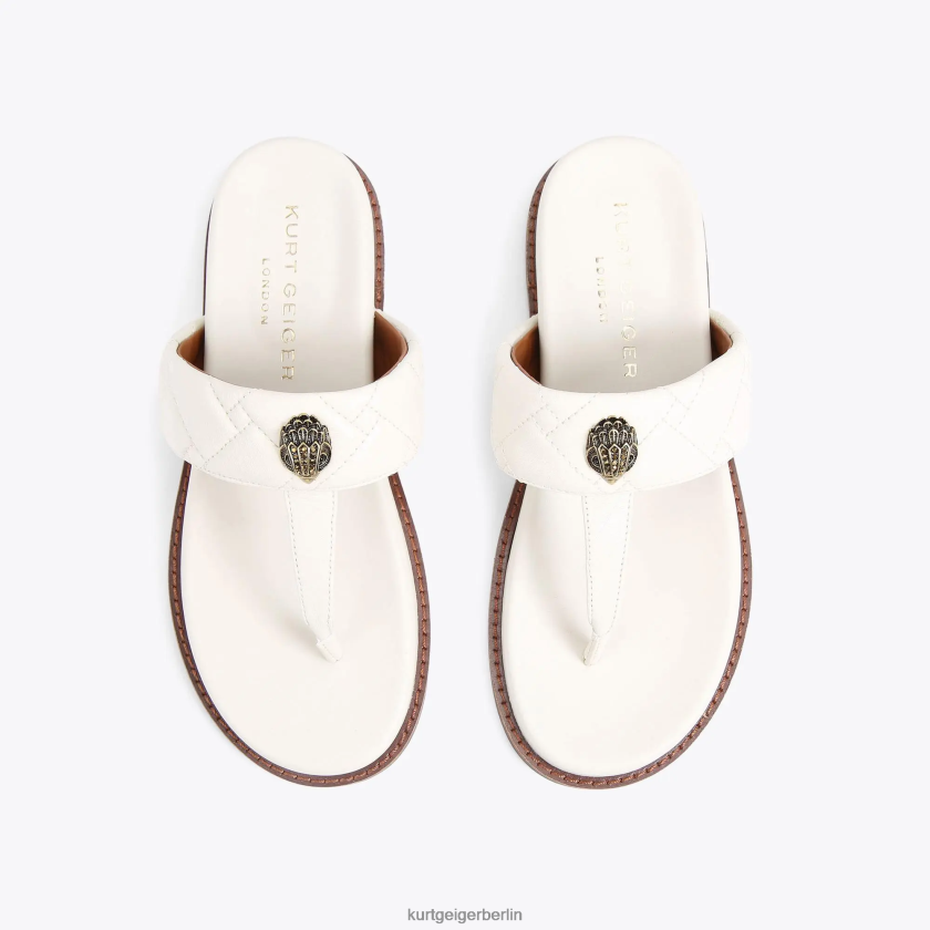 Kurt Geiger Frauen London Kensington T-Bar, klobig 882RTJ432 | Schuhwerk Knochen