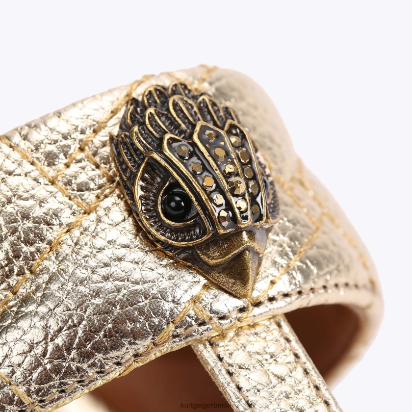 Kurt Geiger Frauen London Kensington T-Steg-Sandale 882RTJ448 | Schuhwerk Gold