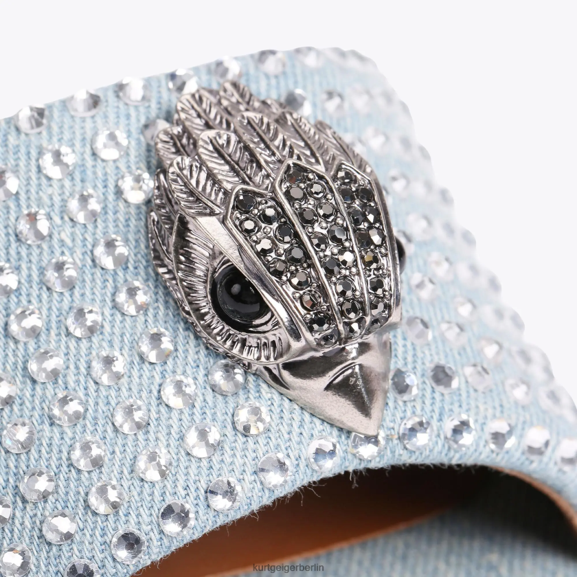 Kurt Geiger Frauen London Kensington flache Sandale 882RTJ349 | Schuhwerk blau andere