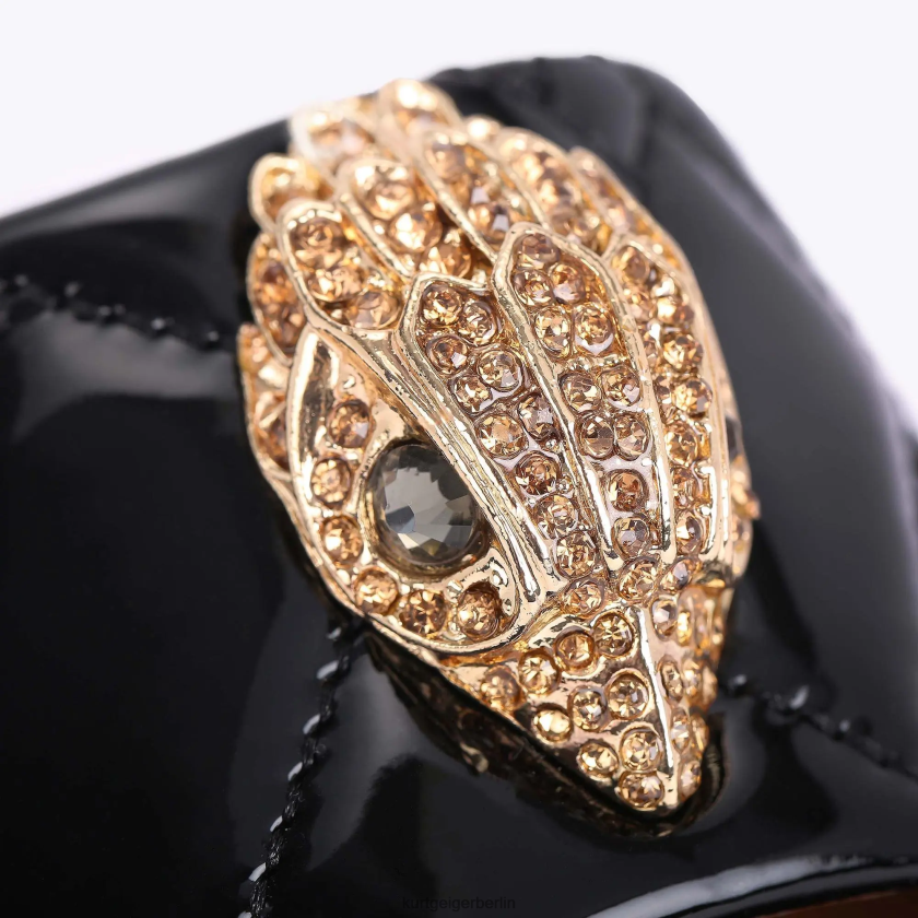 Kurt Geiger Frauen London Kensington flache Sandale 882RTJ352 | Schuhwerk Schwarz