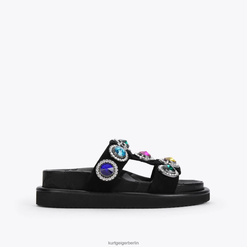 Kurt Geiger Frauen London Orson Kristallsandale 882RTJ215 | Schuhwerk Schwarz