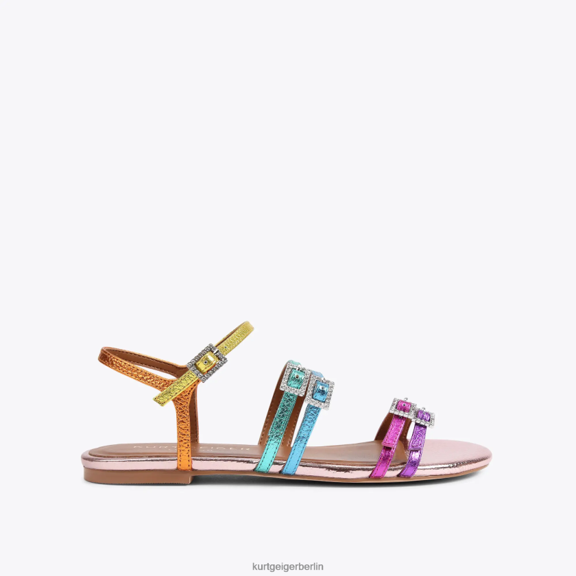 Kurt Geiger Frauen London Pierra flache Sandale 882RTJ224 | Schuhwerk Multi/Andere