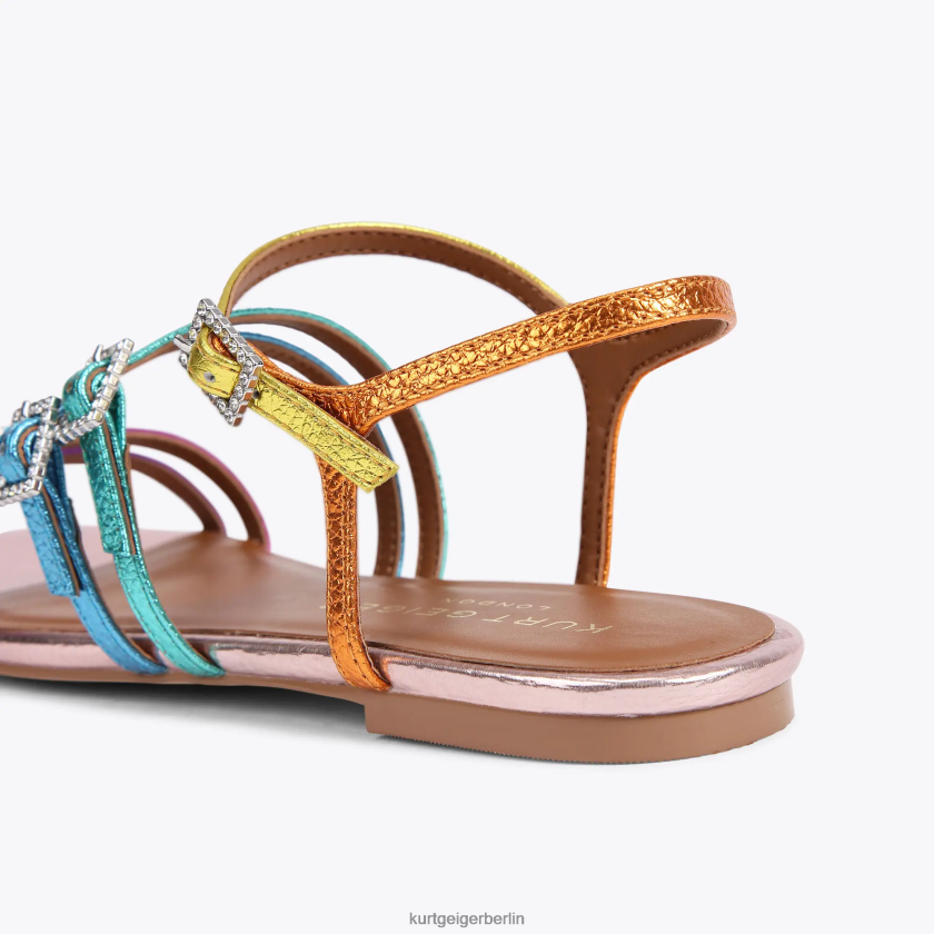 Kurt Geiger Frauen London Pierra flache Sandale 882RTJ224 | Schuhwerk Multi/Andere