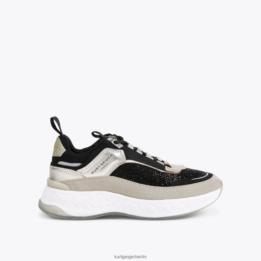 Kurt Geiger Frauen London Kensington-Sneaker 882RTJ296 | Schuhwerk schwarzgrau