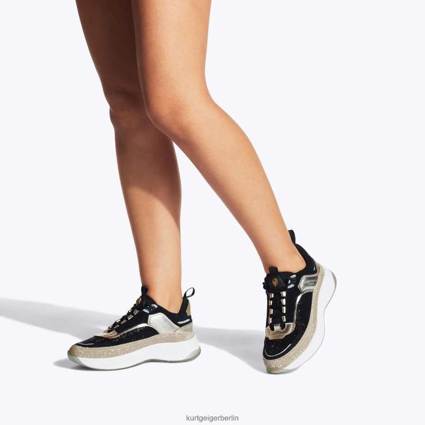 Kurt Geiger Frauen London Kensington-Sneaker 882RTJ296 | Schuhwerk schwarzgrau