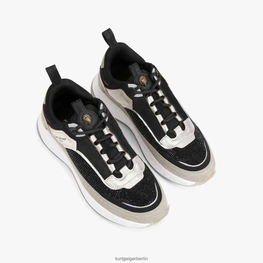 Kurt Geiger Frauen London Kensington-Sneaker 882RTJ296 | Schuhwerk schwarzgrau