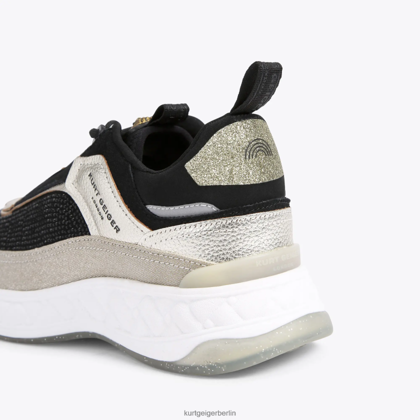 Kurt Geiger Frauen London Kensington-Sneaker 882RTJ296 | Schuhwerk schwarzgrau