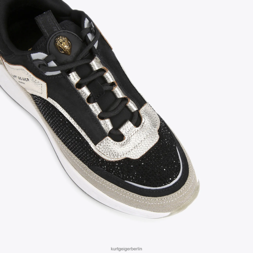 Kurt Geiger Frauen London Kensington-Sneaker 882RTJ296 | Schuhwerk schwarzgrau