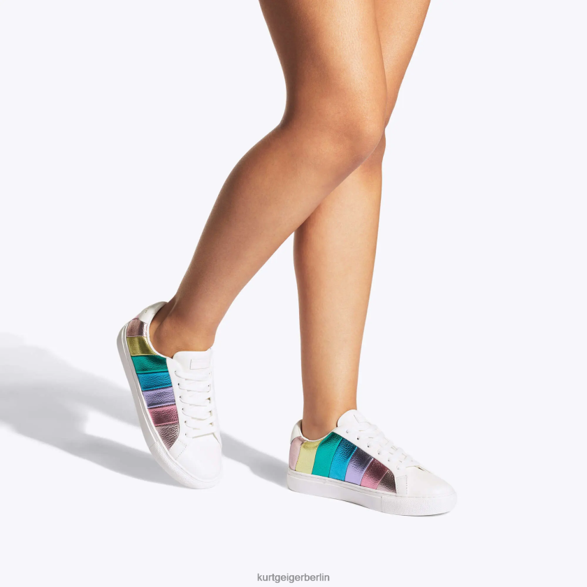 Kurt Geiger Frauen London Lane-Streifen 882RTJ169 | Schuhwerk Metallkombination