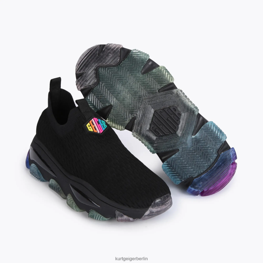 Kurt Geiger Frauen London Lettie stricken 882RTJ305 | Schuhwerk Schwarz