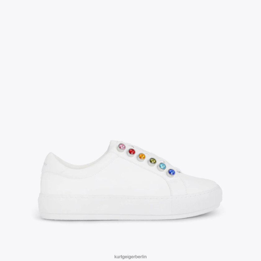 Kurt Geiger Frauen London Liviah klobiger Regenbogen 882RTJ184 | Schuhwerk weißer Kamm