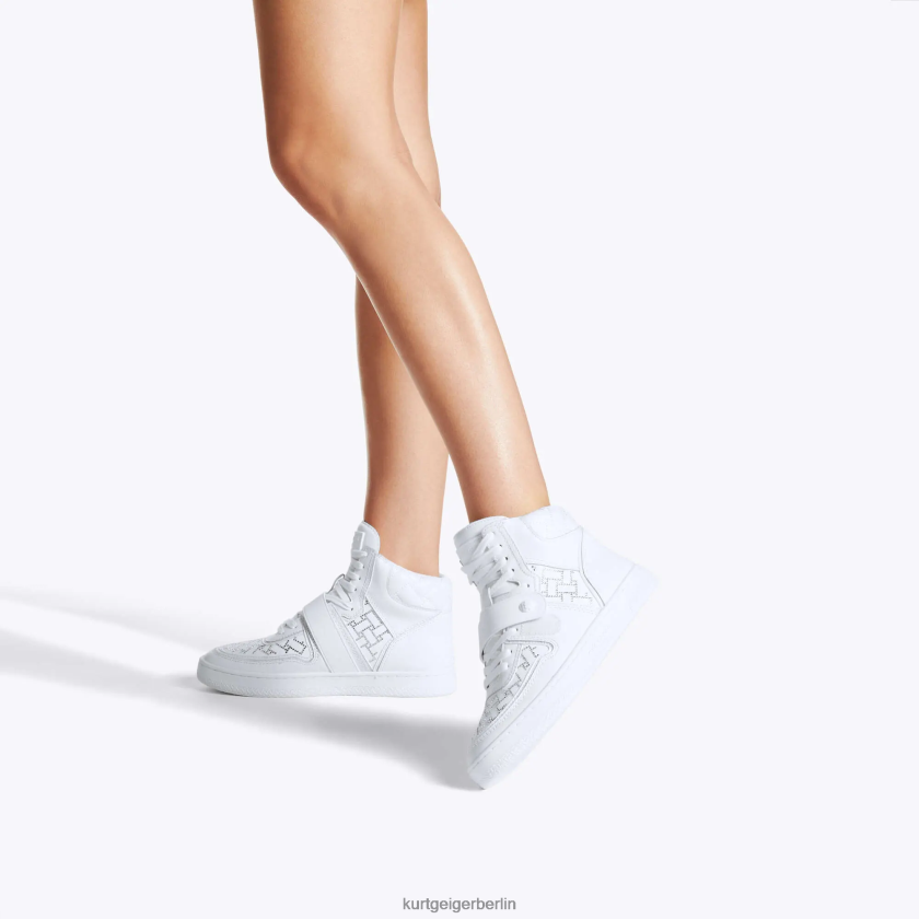 Kurt Geiger Frauen Londoner Legacy-Kristall 882RTJ391 | Schuhwerk Weiß