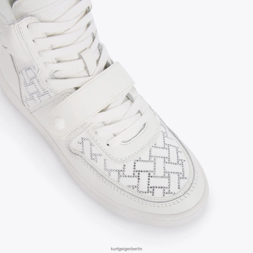 Kurt Geiger Frauen Londoner Legacy-Kristall 882RTJ391 | Schuhwerk Weiß