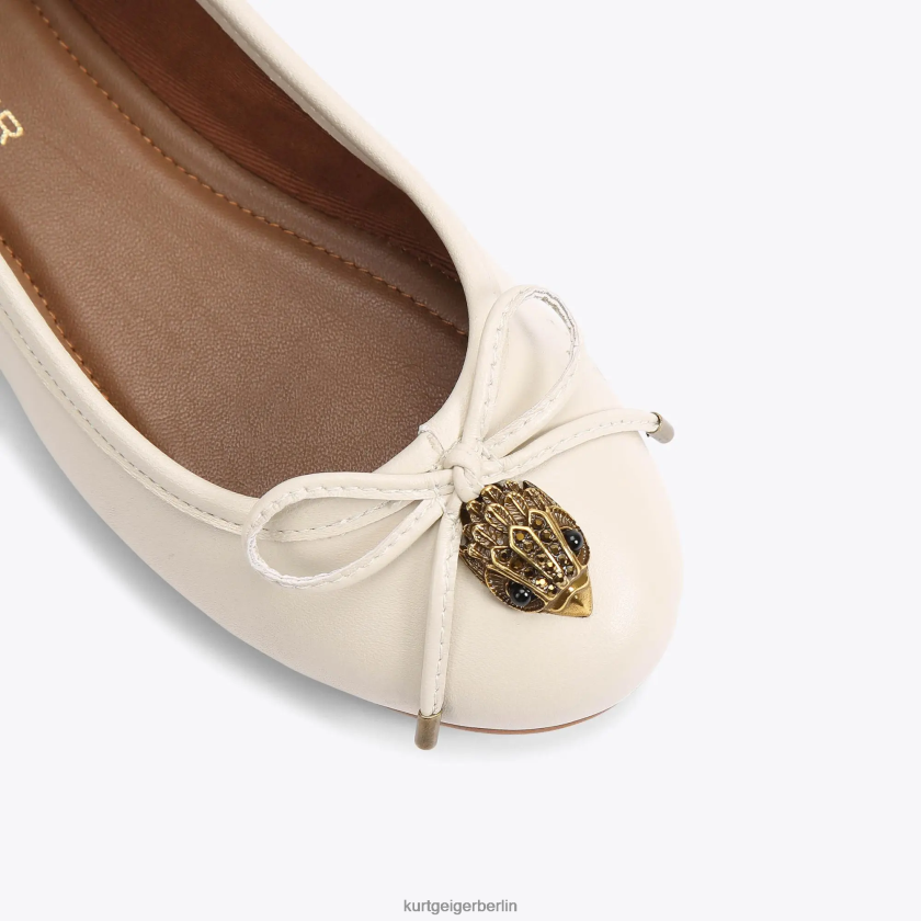 Kurt Geiger Frauen London Eagle Ballerina 882RTJ354 | Schuhwerk Knochen