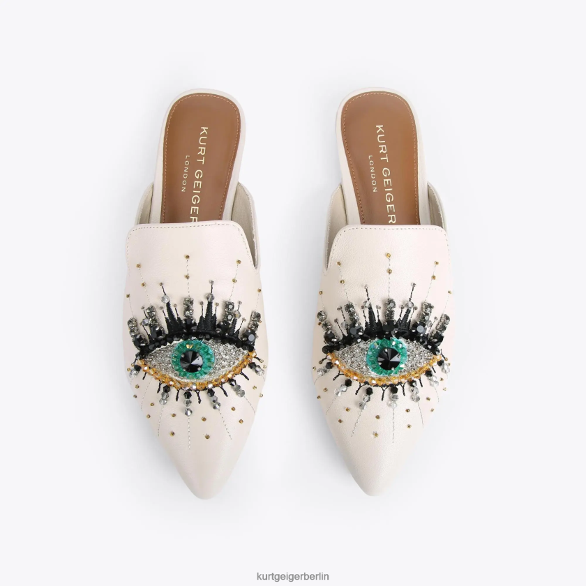 Kurt Geiger Frauen Londoner Olivenauge 882RTJ367 | Schuhwerk Knochen