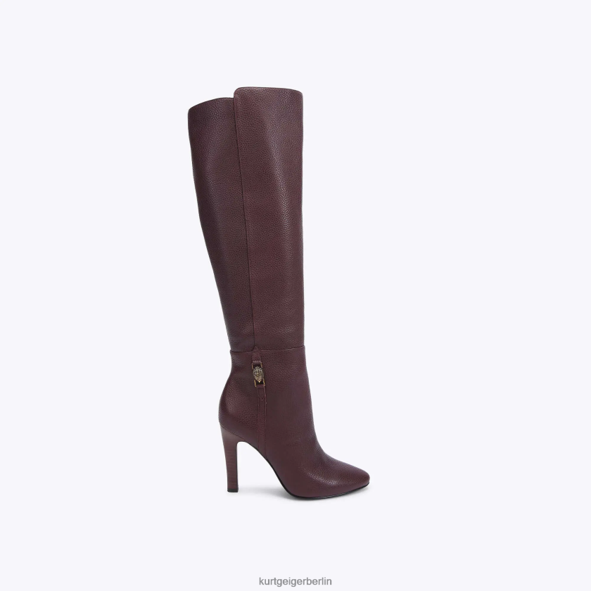 Kurt Geiger Frauen Kniehoher London Shoreditch-Stiefel 882RTJ309 | Schuhwerk Wein