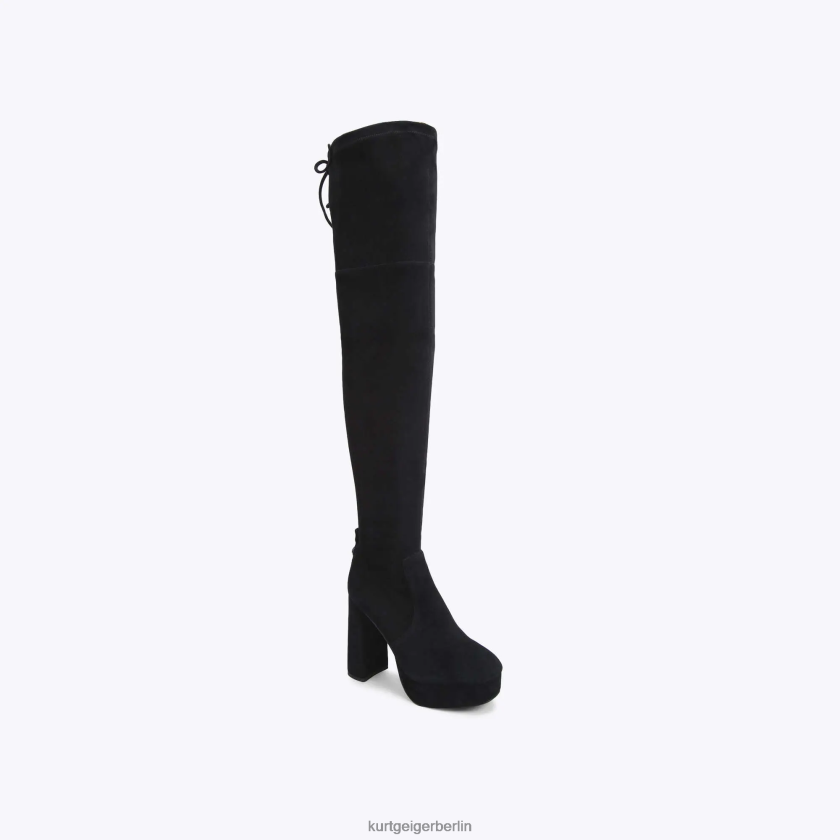 Kurt Geiger Frauen London Pierra Plateau-Overknee-Stiefel 882RTJ414 | Schuhwerk Schwarz