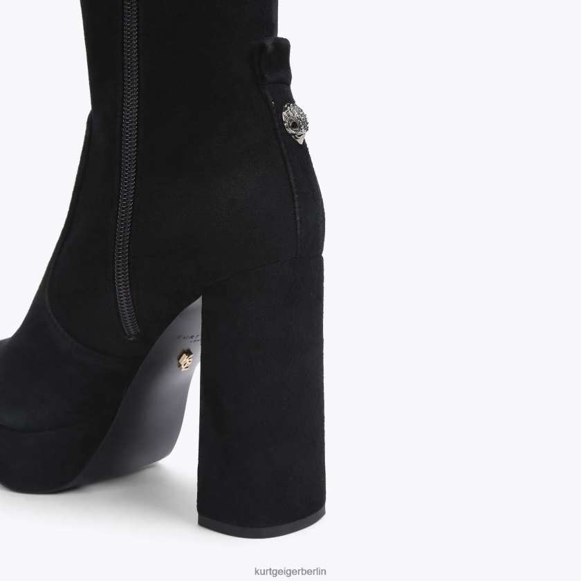 Kurt Geiger Frauen London Pierra Plateau-Overknee-Stiefel 882RTJ414 | Schuhwerk Schwarz