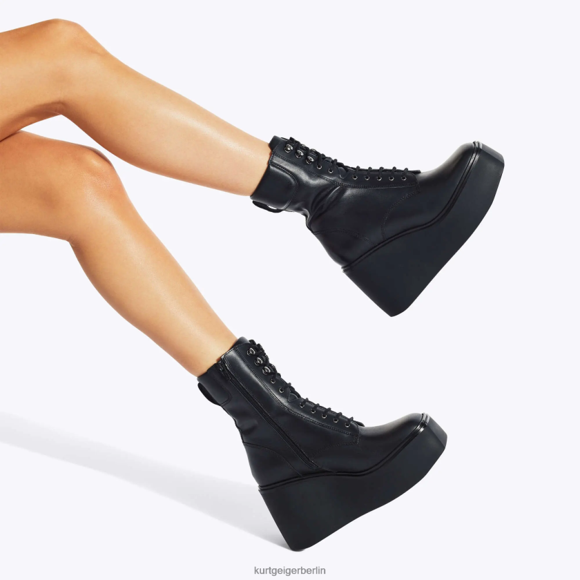 Kurt Geiger Frauen Stattlicher Londoner Schnürstiefel 882RTJ662 | Schuhwerk Schwarz