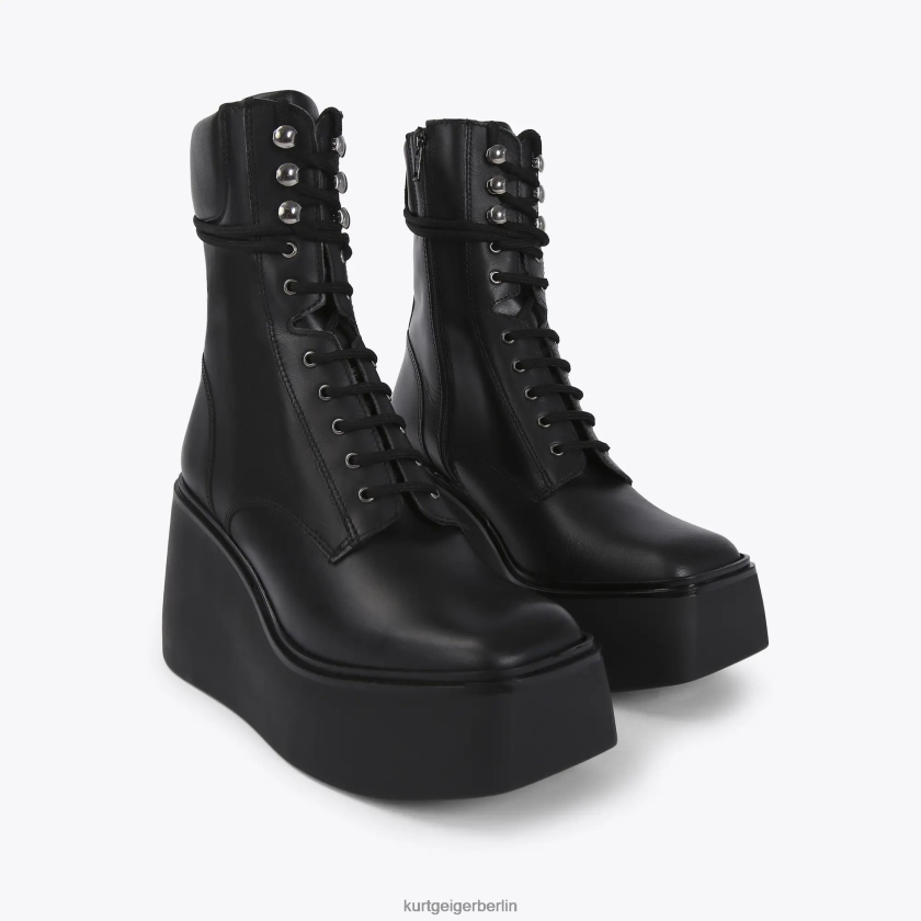 Kurt Geiger Frauen Stattlicher Londoner Schnürstiefel 882RTJ662 | Schuhwerk Schwarz