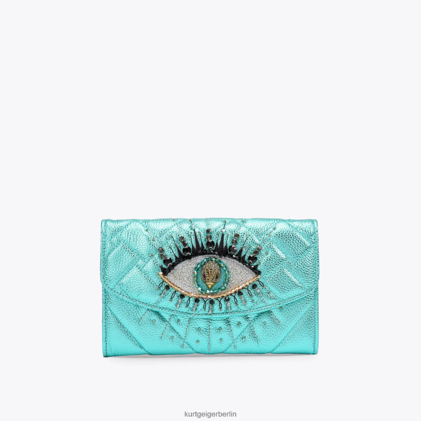 Kurt Geiger Frauen London Kensington Chain Wallet Eye 882RTJ111 | Taschen blaugrün