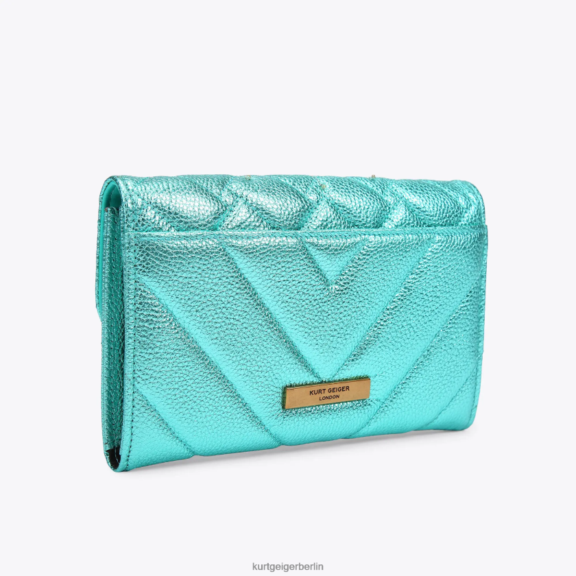 Kurt Geiger Frauen London Kensington Chain Wallet Eye 882RTJ111 | Taschen blaugrün