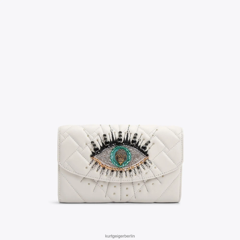 Kurt Geiger Frauen London Kensington Eye Kettenbrieftasche 882RTJ56 | Taschen Knochen