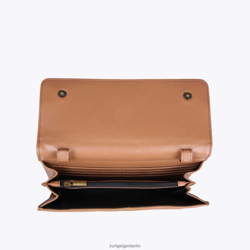 Kurt Geiger Frauen London Kensington Quilt-Geldbörse 882RTJ95 | Taschen Kamel