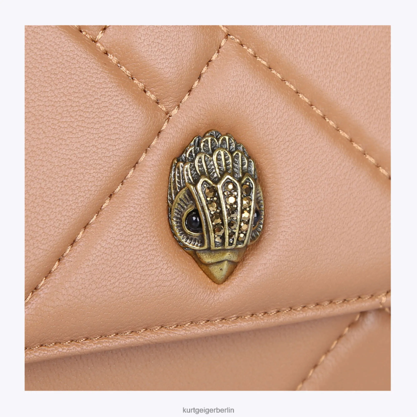 Kurt Geiger Frauen London Kensington Quilt-Geldbörse 882RTJ95 | Taschen Kamel