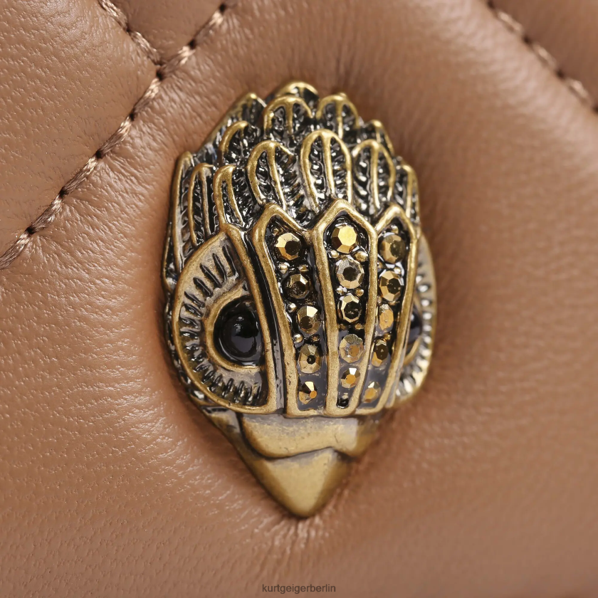 Kurt Geiger Frauen London Kensington Quilt-Geldbörse 882RTJ95 | Taschen Kamel