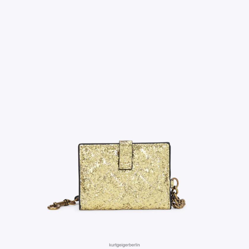 Kurt Geiger Frauen Londoner Spiegelkarte Kensington 882RTJ566 | Taschen Gold
