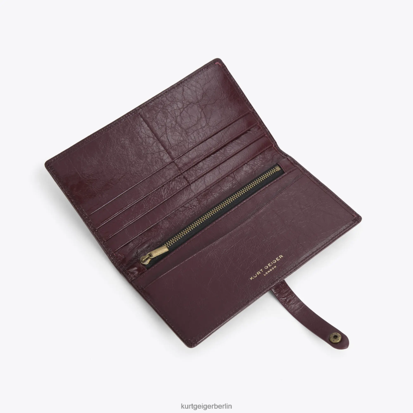Kurt Geiger Frauen Weiche London-Geldbörse 882RTJ562 | Taschen Wein